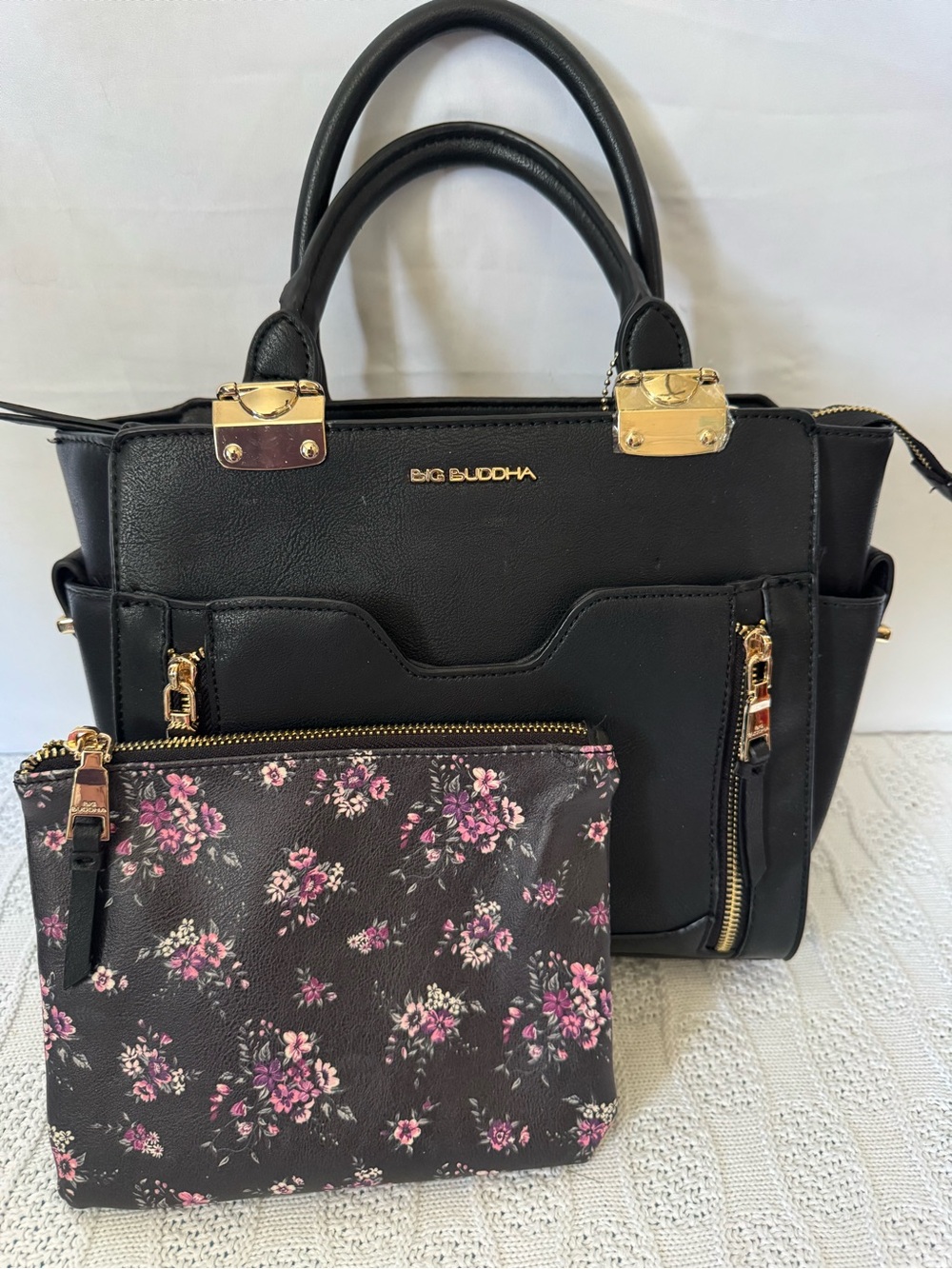 Big Buddha 2pc EUC large satchel